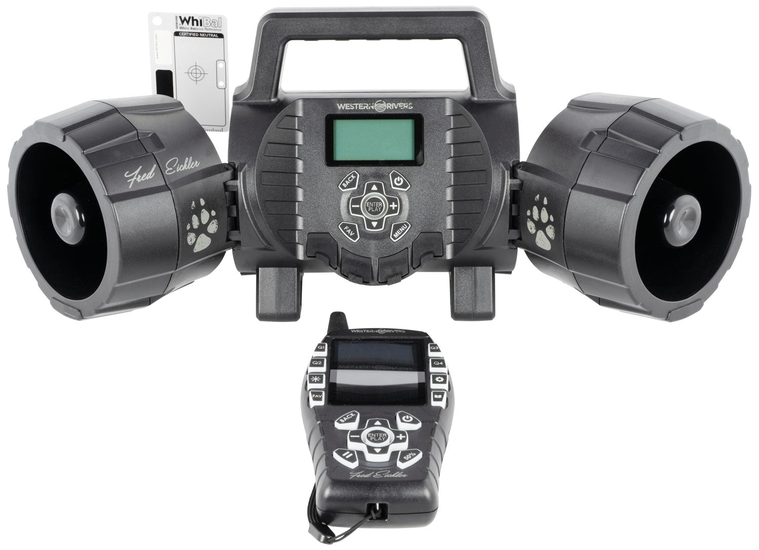 Western Rivers Eichler Electronic Predator Call, Dual Speaker, 8GB Memory, Black Plastic