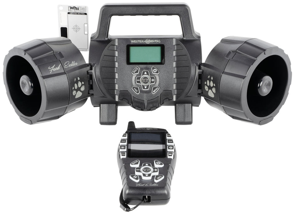 Western Rivers Eichler Electronic Predator Call, Dual Speaker, 8GB Memory, Black Plastic