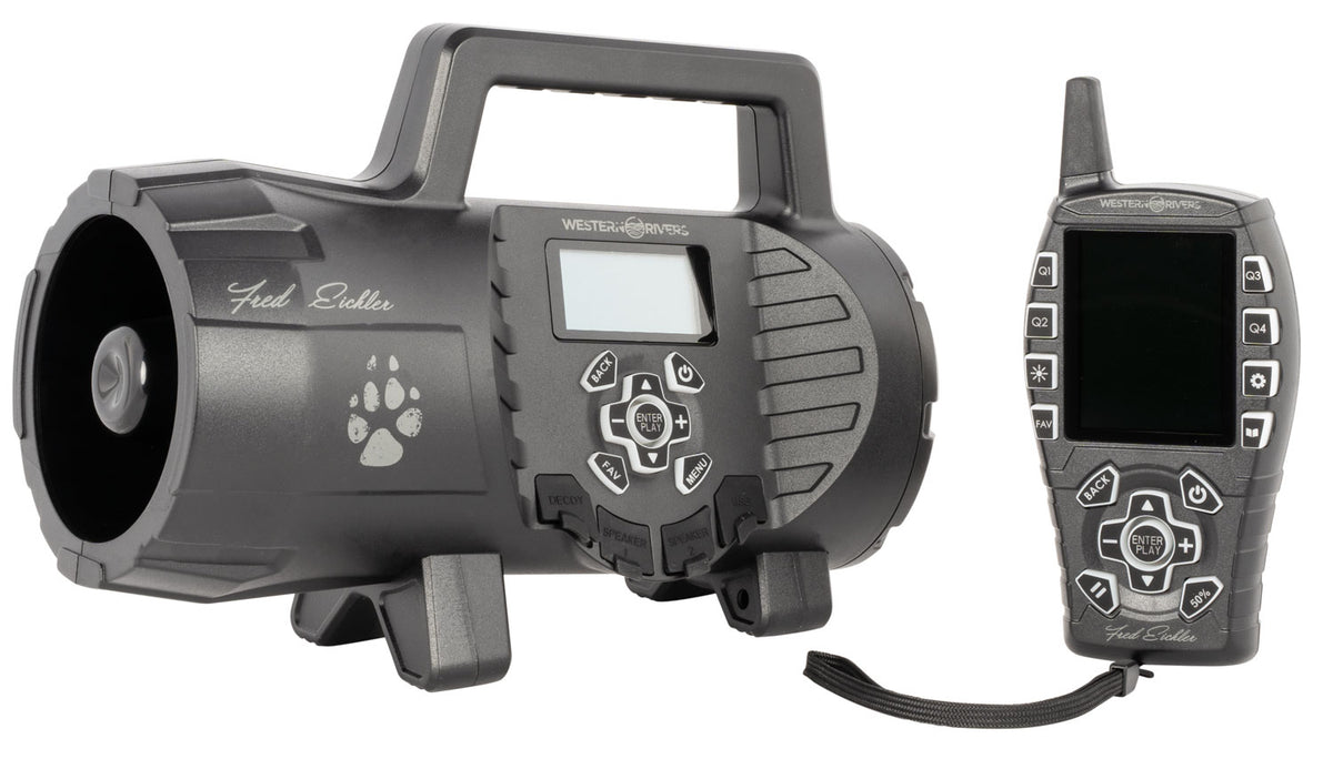 Western Rivers Eichler Electronic Predator Call, Single Speaker, 40 Pre-Loaded Sounds, Black
