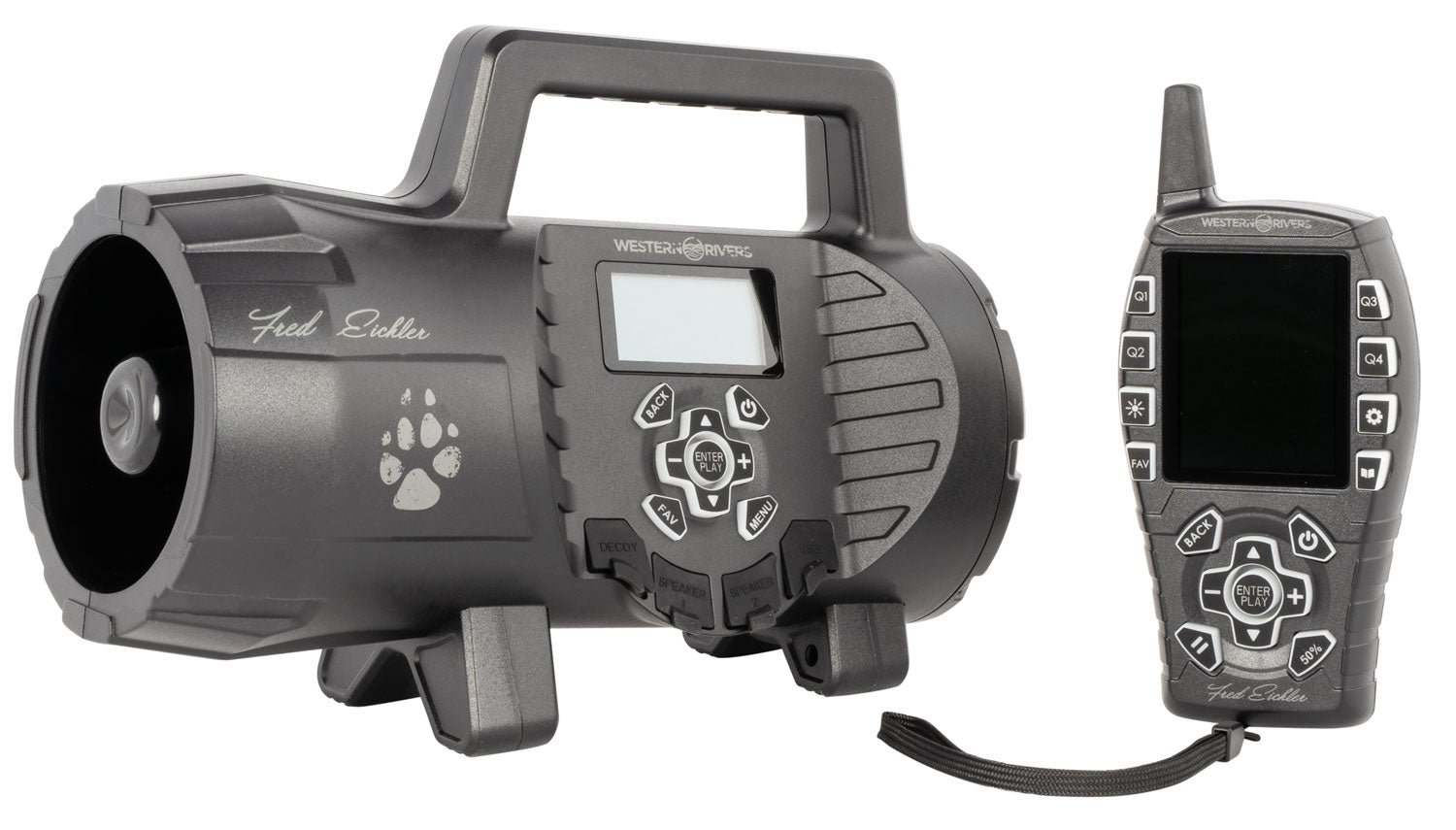 Western Rivers Eichler Electronic Predator Call, Single Speaker, 40 Pre-Loaded Sounds, Black