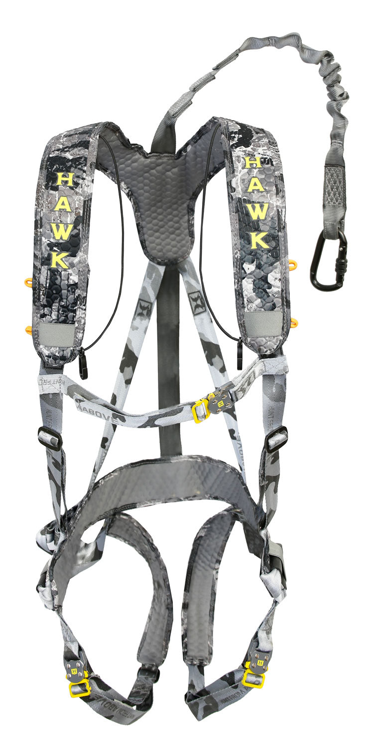 Hawk HWKHH200 Elevate Lite Black Padded Nylon Safety Harness Form Fit Technology Adjustable Tether