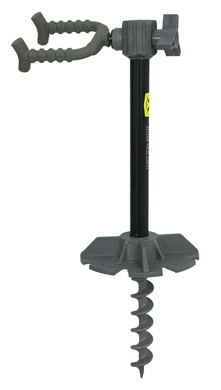 Hawk HWK3840 Earth Anchor Bow Holder with 6-Inch Deep Earth Auger and Silent-Grip Limb Fork