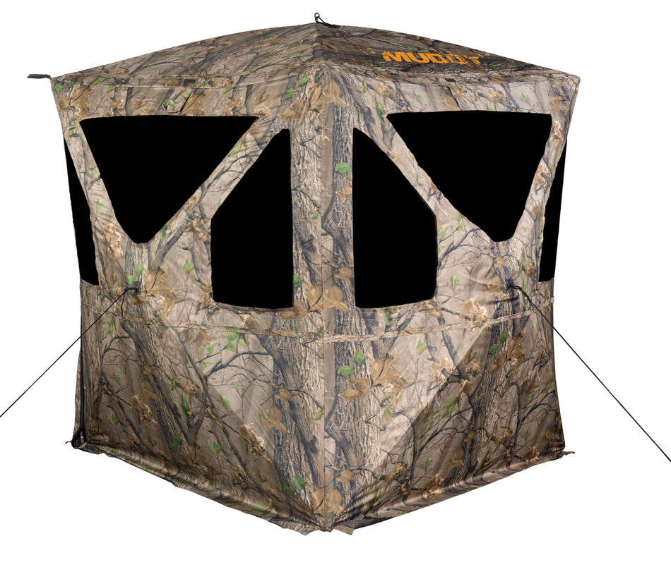 Muddy Ravage Pop-Up Ground Blind MUDMGB0500 Silent Window Adjust Camo