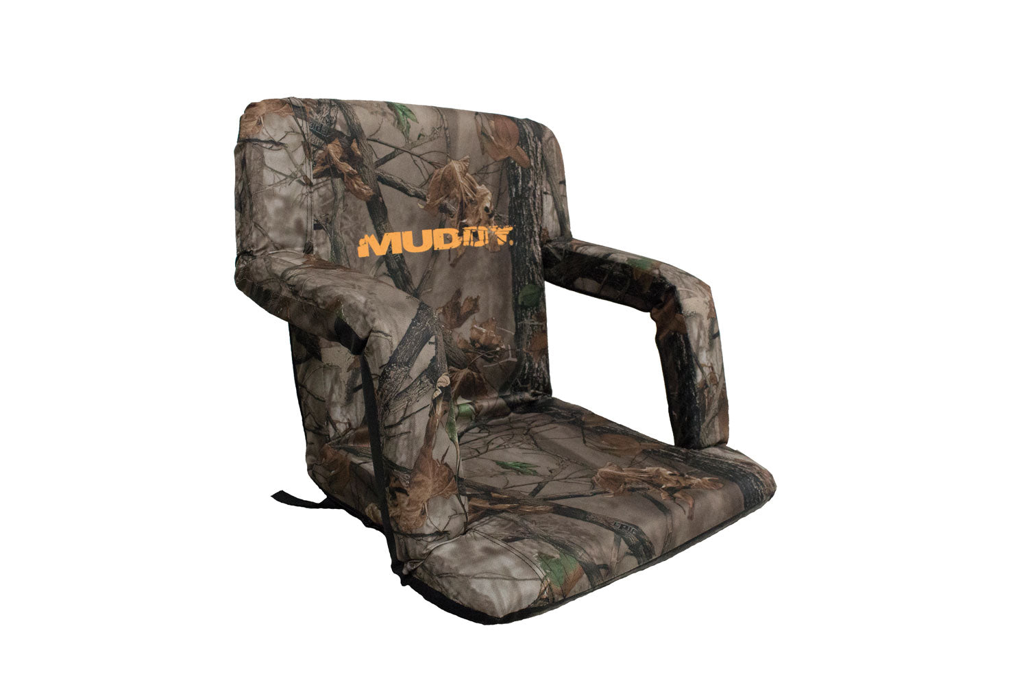 Muddy MUDGS1206 Bucket Chair Camo Stadium Seat with Bench and Armrests