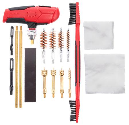 Birchwood Casey HNDGCLNK Black/Red Universal Handgun Cleaning Kit 16 Pieces