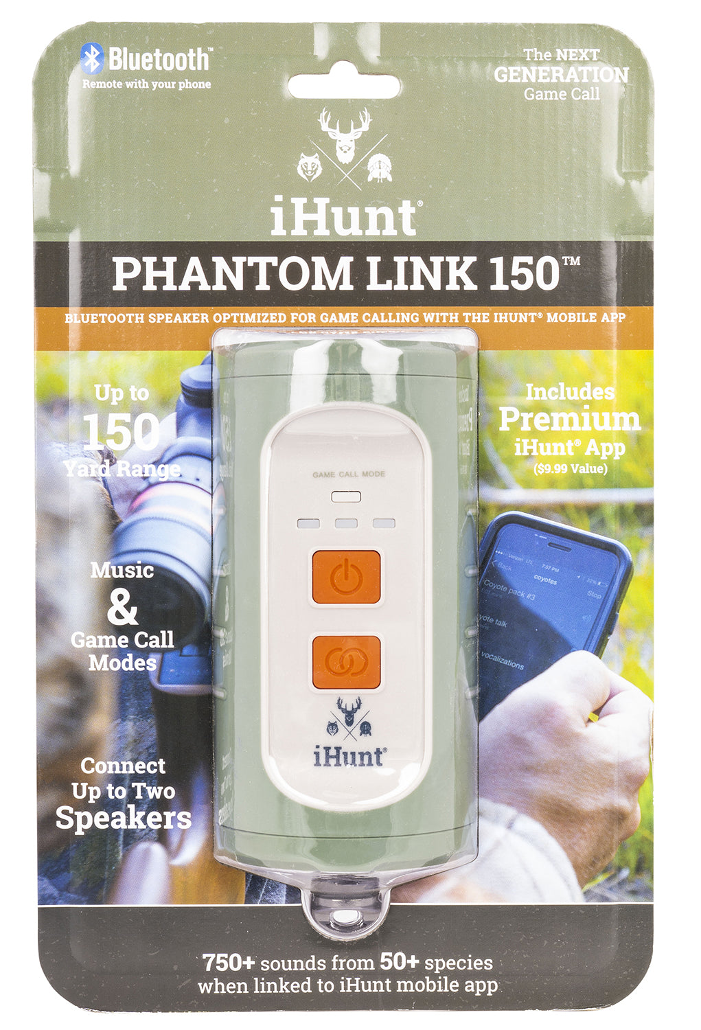 iHunt Phantom Link 150 Bluetooth Game Calling Speaker 150 Yd Range 750 Calls IHP150