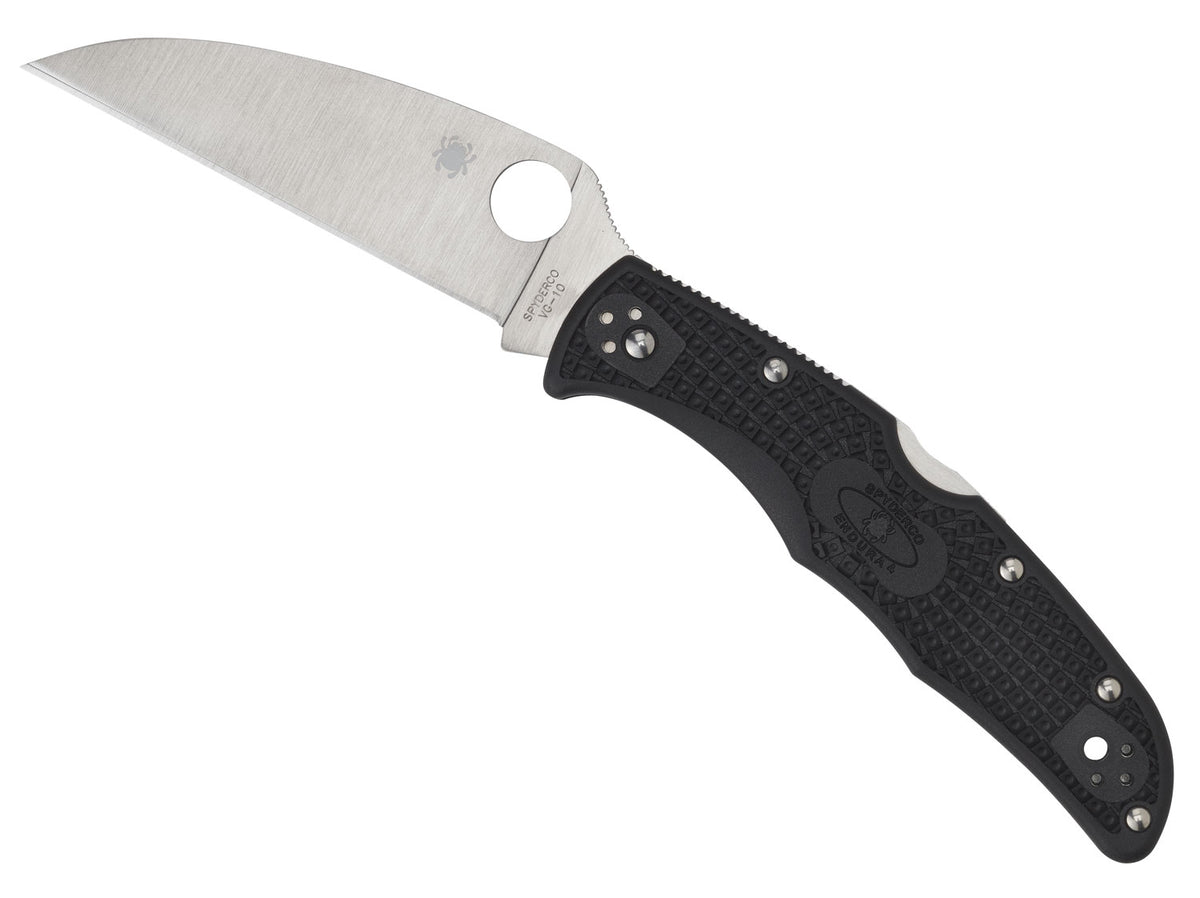 Spyderco Endura 4 Lightweight Folder 3.78" Wharncliffe VG-10 Stainless Plain Blade Black FRN Handle w/ Pocket Clip