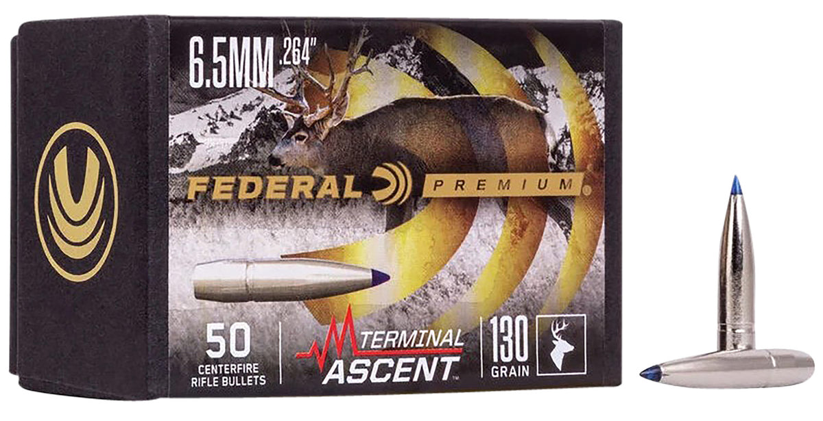 Federal PB264TA1 Premium Terminal Ascent Component 6.5mm 130gr Bullets 50/Box