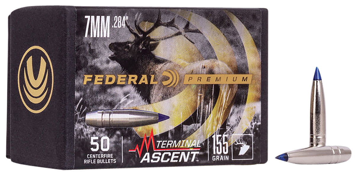 Federal PB284TA1 Premium Terminal Ascent Component 7mm 155gr Bullets 50/Box