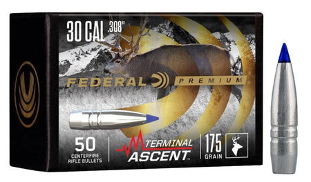 Federal PB308TA1 Premium Terminal Ascent Component 30 Cal 175gr Bullets 50/Box