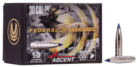 Federal PB308TA2 Premium Terminal Ascent Component 30 Cal 200gr Bullets 50/Box