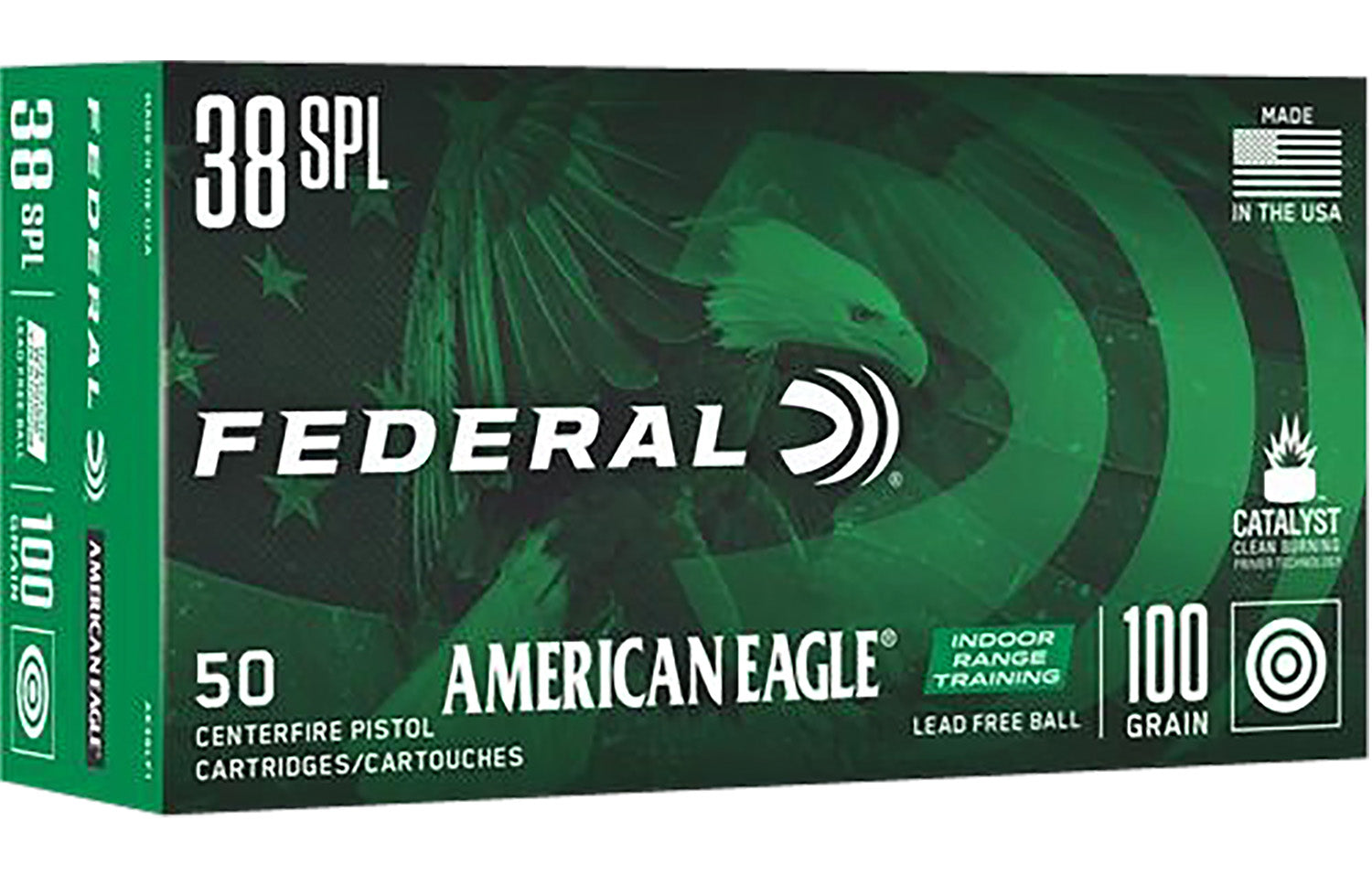American Eagle IRT Training Lead-Free IRT 100 Grain .38 Special 1110 fps