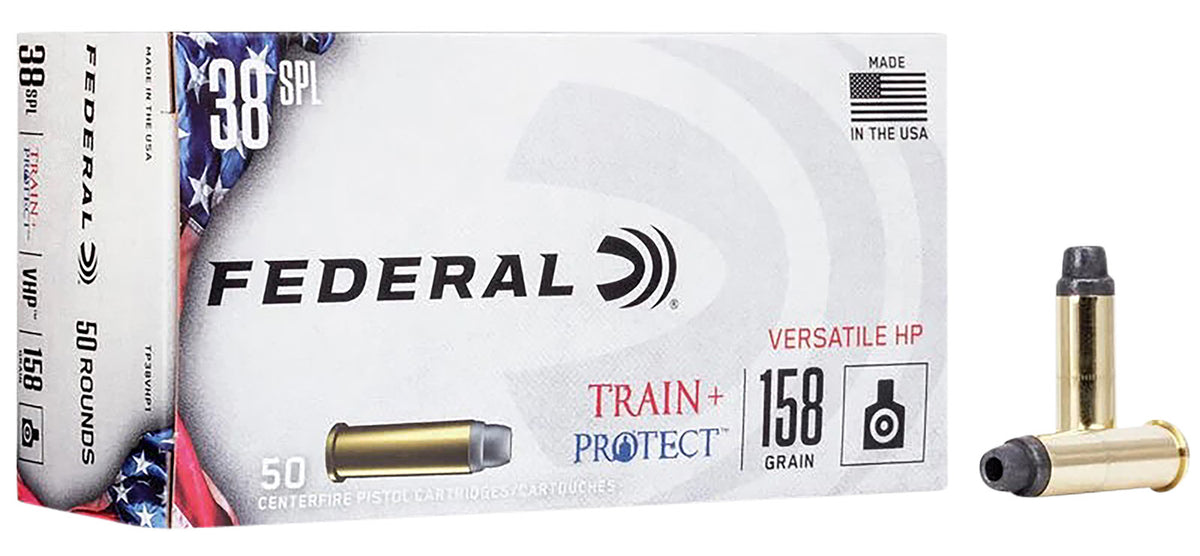 Federal Train & Protect Versatile Hollow Point 158 Grain .38 Special 830 fps