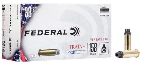 Federal Train & Protect Versatile Hollow Point 158 Grain .38 Special 830 fps