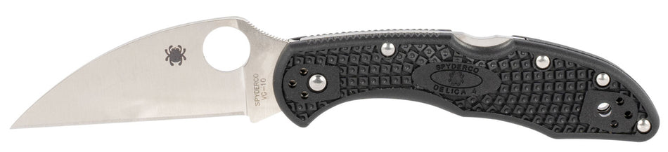 Spyderco Delica 4 Lightweight Folder 2.87" Wharncliffe VG-10 Stainless Plain Blade Black FRN Handle & Pocket Clip