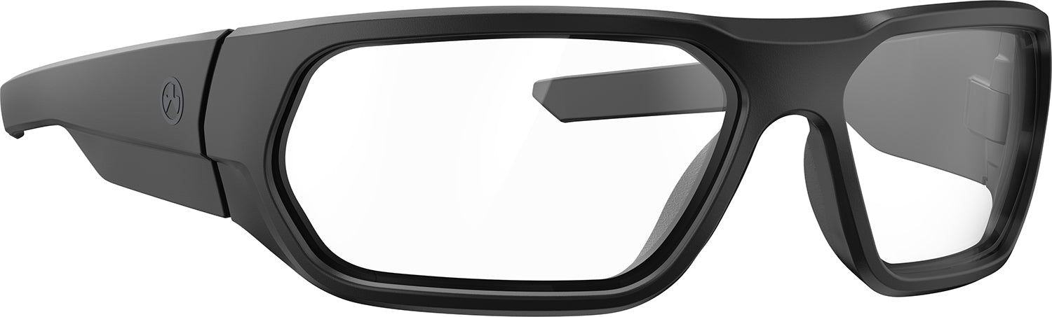 Magpul Radius Adult Shooting Eyewear Z87+ Clear Lens Wraparound Black Polycarbonate Frame