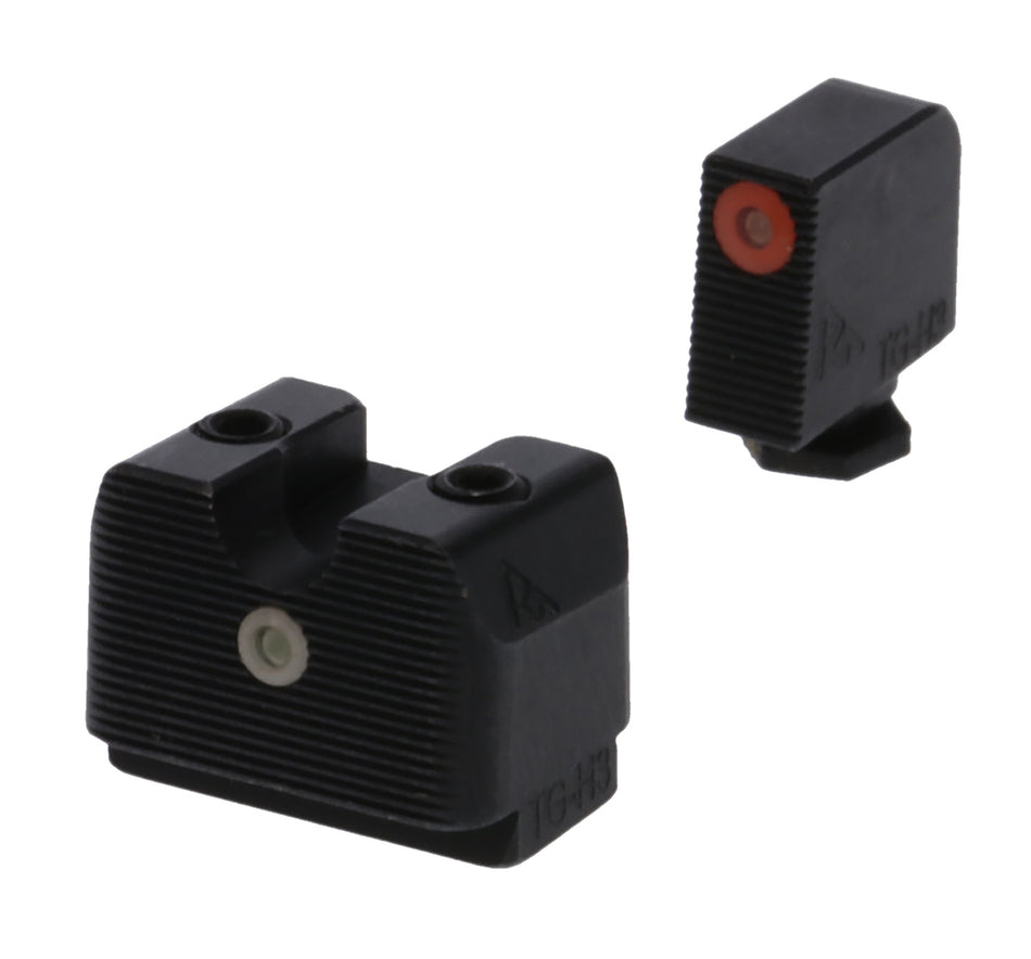 Rival Arms RA4A231G Green Tritium In-Line MOS Night Sights Orange Front & White Rear for Glock 17/19