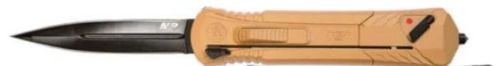 S&W M&P OTF Single Edge Spear Point 3.5" Knife, Black/Flat Dark Earth Finish