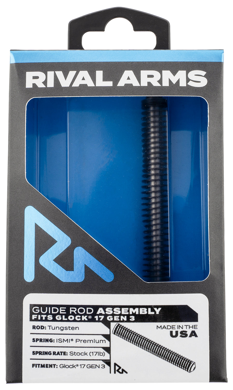 Rival Arms RA50G101T CNC-Machined Tungsten Guide Rod Assembly Fits Glock 17 Gen3