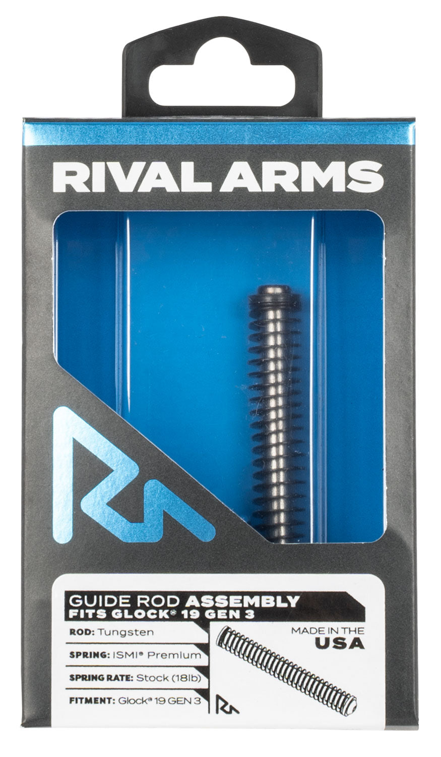 Rival Arms RA50G201T CNC-Machined Tungsten Guide Rod Assembly Fits Glock 19 Gen3