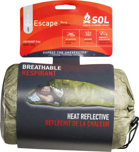 SOL Escape Bivvy Low-Visibility OD Green Waterproof Emergency Bivouac Shelter
