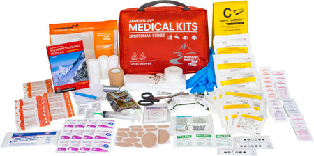 Adventure Medical Kits Sportsman 400 Red Waterproof First Aid Kit with Tourniquet and Trauma Supplies