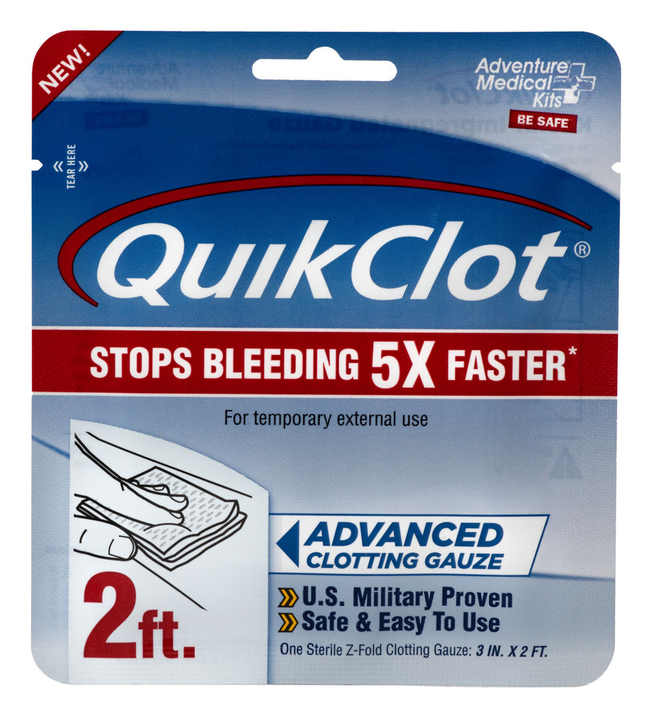 Adventure Medical Kits QuikClot Advanced Hemostatic Clotting Gauze 3x24 Inch White