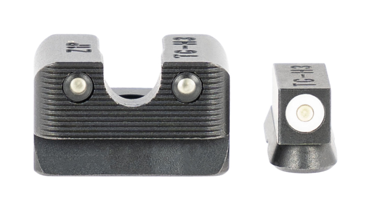 TruGlo TG231Z1W Tritium Pro Black Green Tritium White Dot Front & Rear Night Sight Set for Handguns