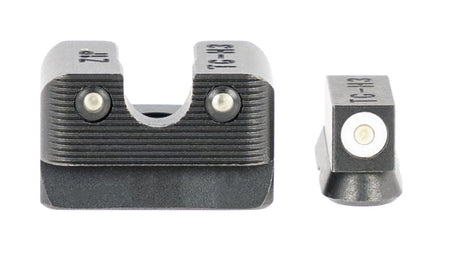 TruGlo TG231Z1W Tritium Pro Black Green Tritium White Dot Front & Rear Night Sight Set for Handguns