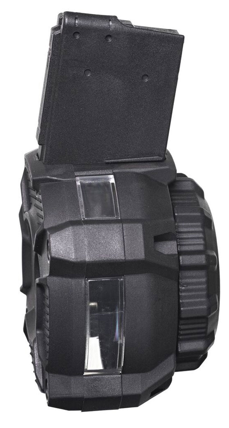 ProMag DRMA24 Drum Replacement 65rd .223/5.56 AR-15 Mag with Capacity Window Black Zytel Polymer