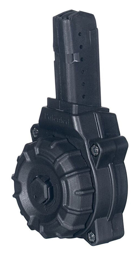 ProMag DRMA26 Drum Replacement 30rd 9mm for AR-15 Compatible w/ Glock Style Mags Black Polymer