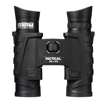 Steiner 2004 T1028 Tactical 10x28mm Roof Prism, Fast-Close Focus, Black Makrolon w/Rubber Armor
