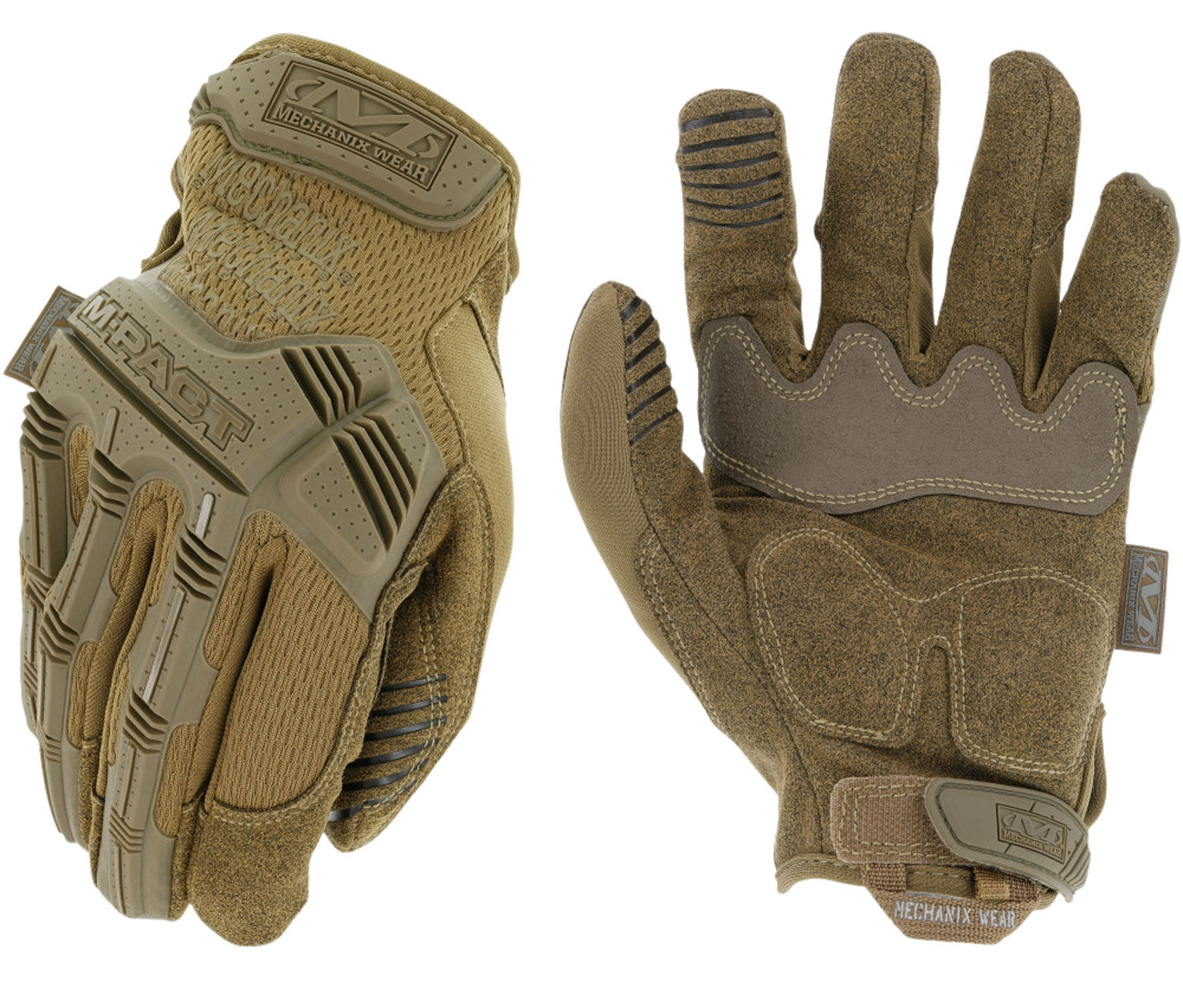 Mechanix Wear M-Pact Coyote Fingerless Medium Touchscreen Tactical Gloves TPR Closure