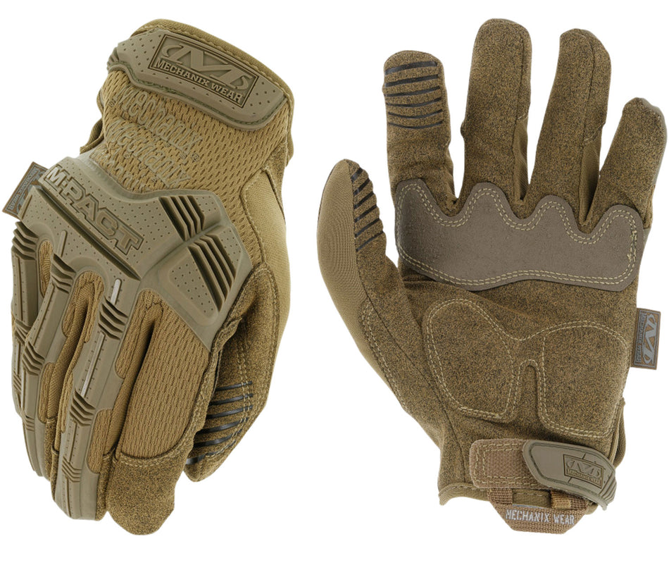 Mechanix Wear M-Pact Coyote Synthetic Leather Small Touchscreen Tactical Gloves TPR