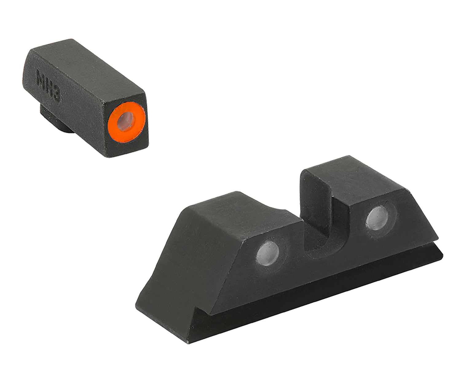 Meprolight 402243131 Hyper-Bright Orange Outline Front Green Tritium Rear Sight Set Glock 17/22