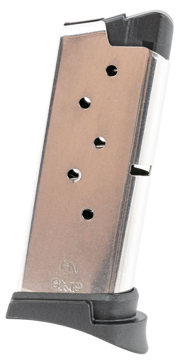 FN 20100262 FN 503 9mm Luger 6-Round Mag Stainless Steel/Black
