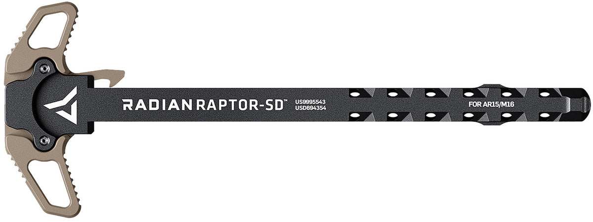 Raptor SD Ambi Charging Handle FDE Gas Redirecting Shaft AR-15/M16 Radian Weapons
