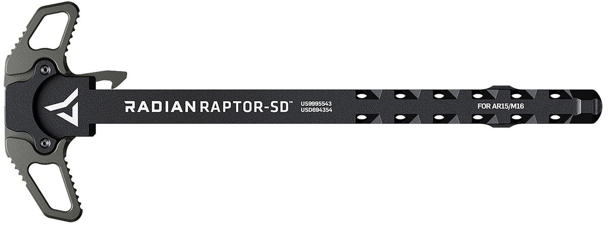 Raptor SD Ambidextrous Charging Handle Radian Gray Gas Redirecting AR-15/M16