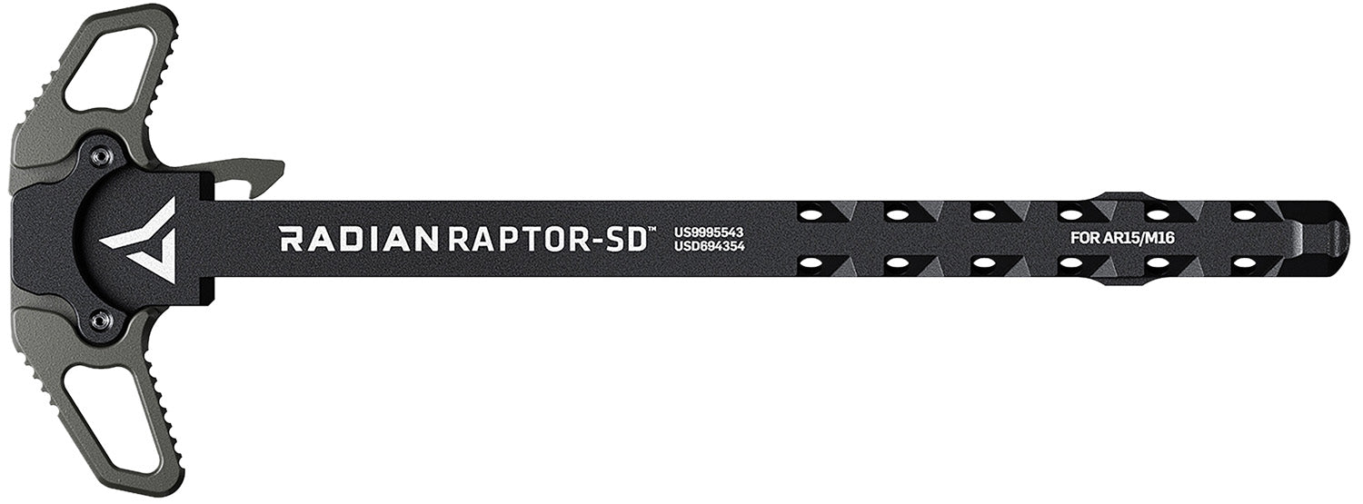 Raptor SD Ambidextrous Charging Handle Radian Gray Gas Redirecting AR-15/M16