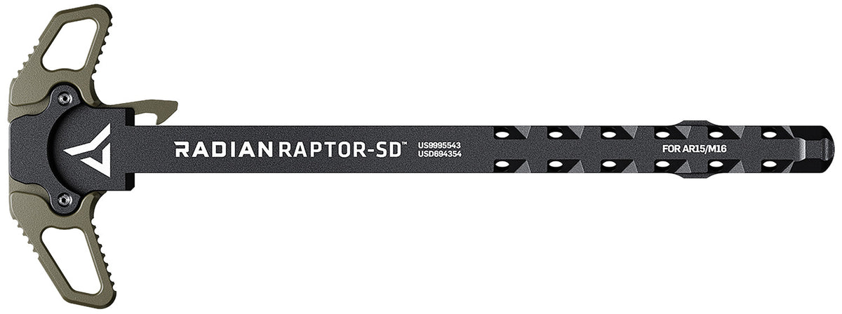 Raptor SD Ambi Charging Handle OD Finish Gas Redirecting Shaft AR-15/M16 Radian