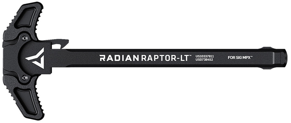Raptor LT Lightweight Ambi Charging Handle Black Fits SIG MPX by Radian Weapons