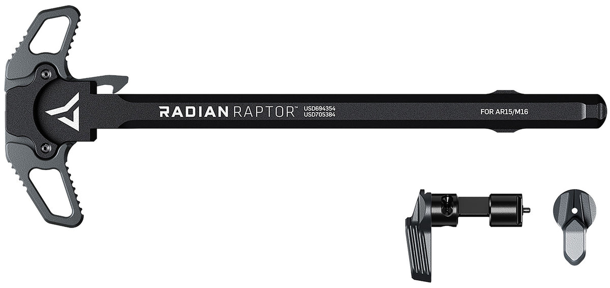 Raptor Ambi Charging Handle Talon 45/90 Safety Selector Radian Gray AR-15/M16