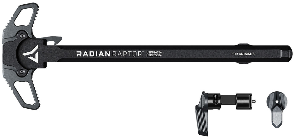 Raptor Ambi Charging Handle Talon 45/90 Safety Selector Radian Gray AR-15/M16