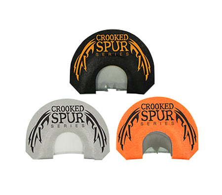 Foxpro Crooked Spur Combo Pack - Triple Turkey Mouth Call Set, Double/3.5 Reed, Black/Orange/White