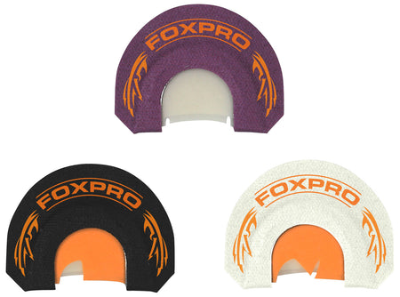 Foxpro Hybrid Spur Turkey Mouth Call Combo - Double Reed, 3-Pack, Black/Purple/White