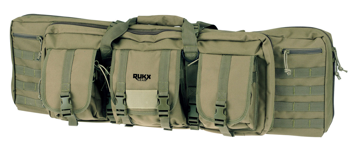 American Tactical Rukx Gear 36" Double Rifle Bag Green 600D Polyester Adjustable Back Straps