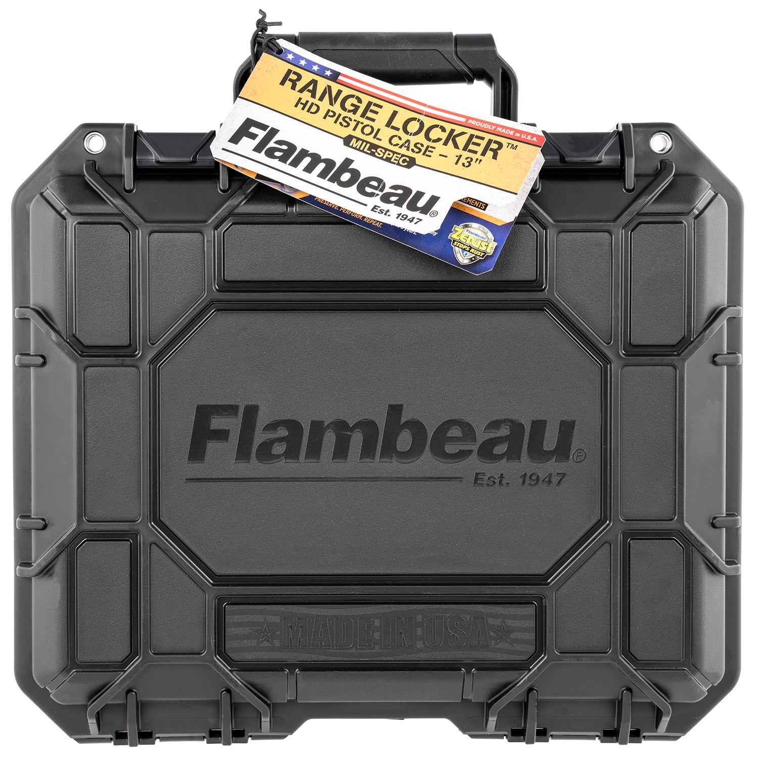 Flambeau 1312SN Range Locker HD Black Hard Polymer Pistol Case with Dustproof Gasket