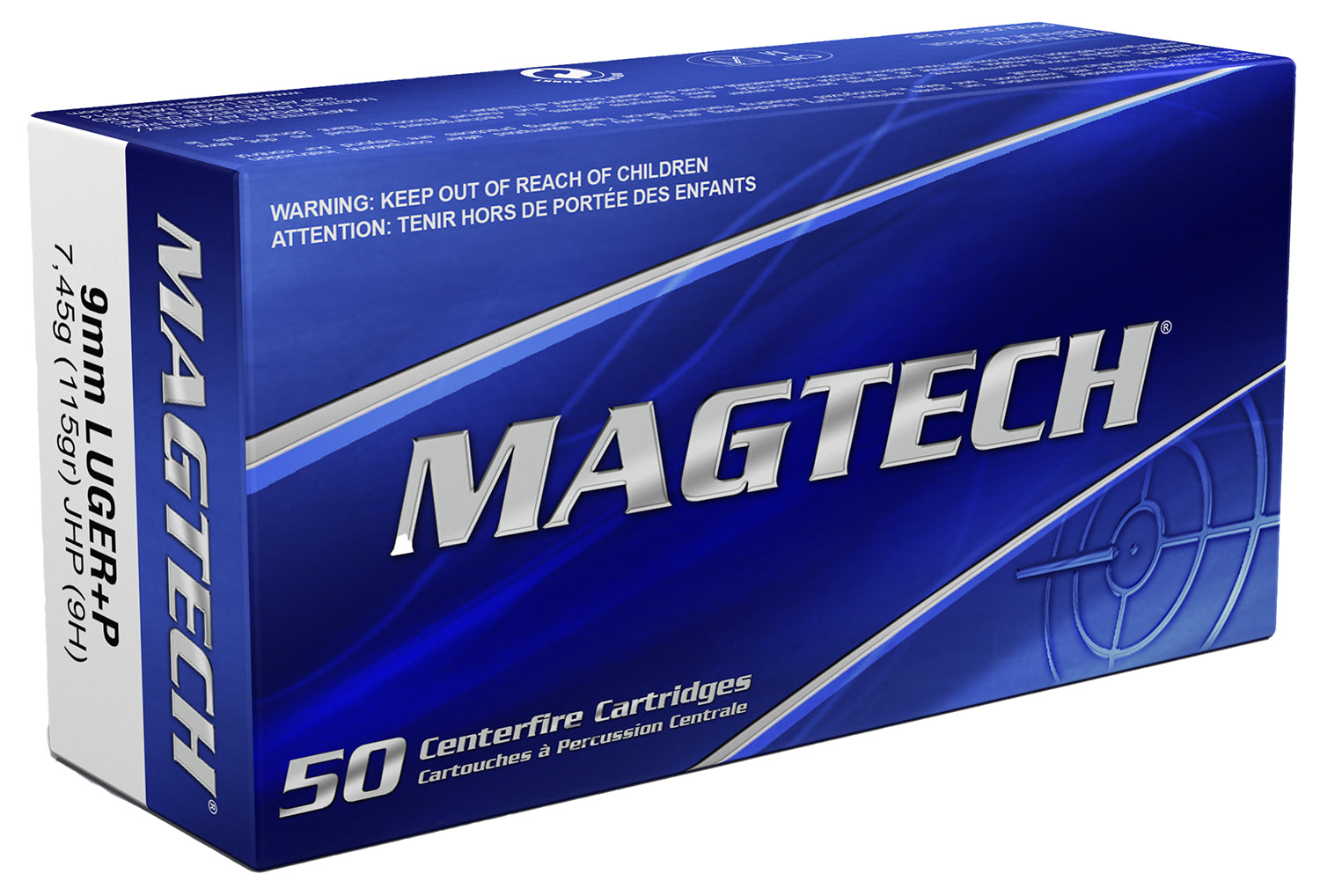 Magtech Range/Training Jacketed Hollow Point 115 Grain 9mm Luger/Parabellum 1330 fps