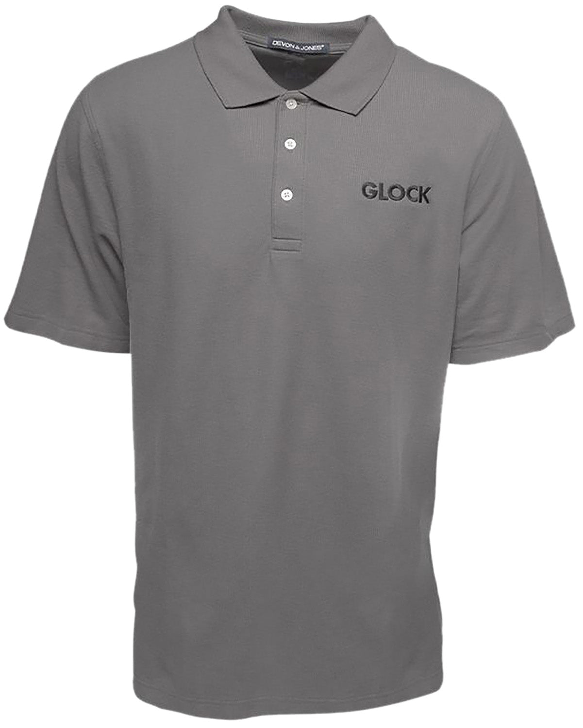 Glock Classic Polo Short Sleeve Gray Cotton Shirt Small AP95874