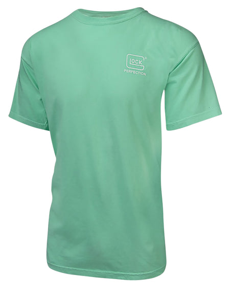 Glock AA75138 Turquoise Cotton Short Sleeve Crossover T-Shirt Medium
